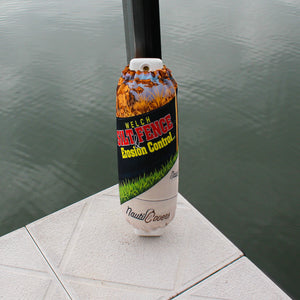 Boat fender cover with custom branded business logo